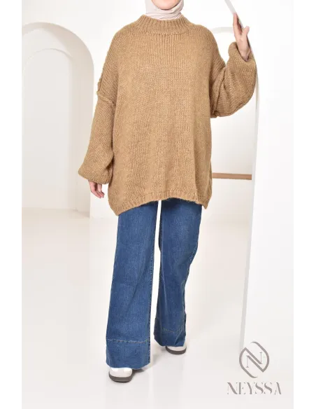 Palazzo en jean ample haut de gamme modest fashion pour hijabi