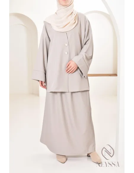 Tunika-Set moderner und bescheidener langer Rock, ideal Hijabi Frau