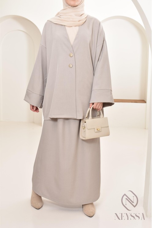 Set tunic skirt long modern and modest, ideal woman hijabi
