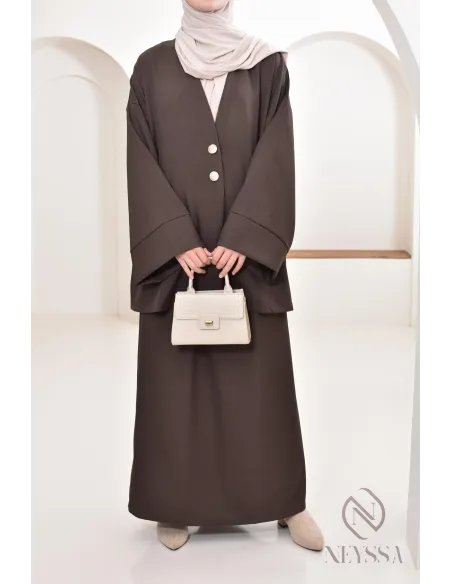 Tunika-Set moderner und bescheidener langer Rock, ideal Hijabi Frau