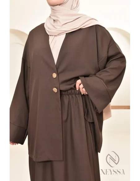 Tunika-Set moderner und bescheidener langer Rock, ideal Hijabi Frau