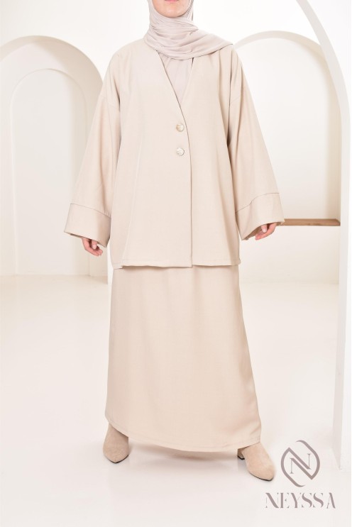 Set tunic skirt long modern and modest, ideal woman hijabi