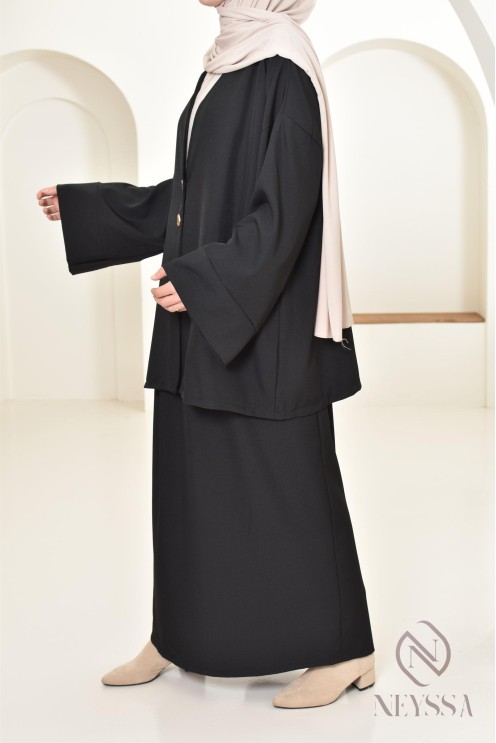 Tunika-Set moderner und bescheidener langer Rock, ideal Hijabi Frau