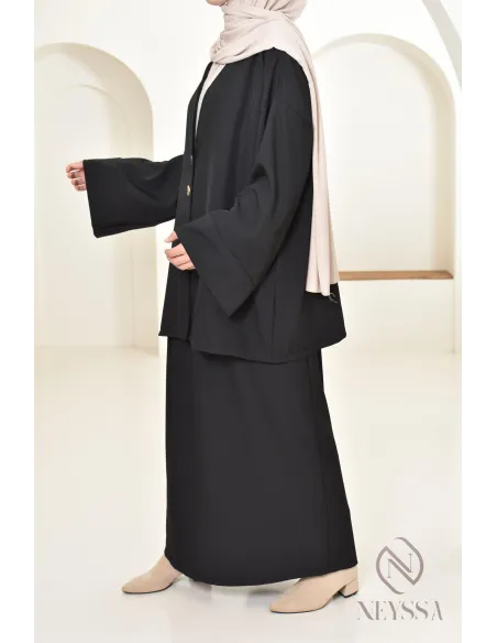 Tunika-Set moderner und bescheidener langer Rock, ideal Hijabi Frau