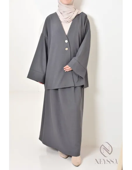 Ensemble tunique jupe longue moderne et modeste, idéal femme hijabi