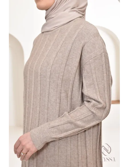 Ensemble femme voilée tunique longue avec pantalon large