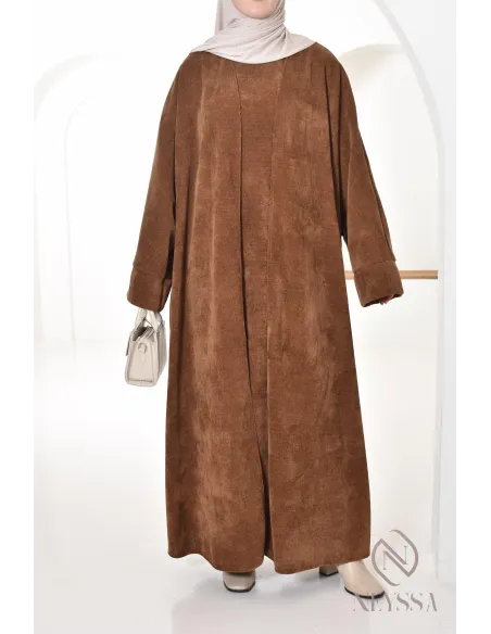 langer Kimono mit Abaya aus bescheidenem Samt, Neyssa Confection
