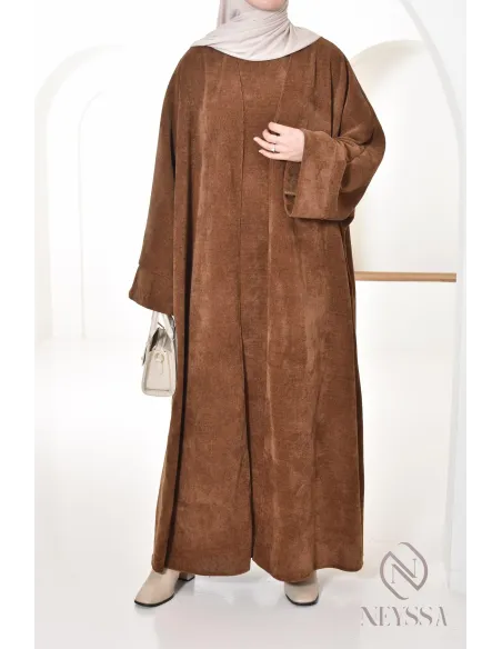 langer Kimono mit Abaya aus bescheidenem Samt, Neyssa Confection
