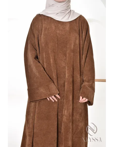 langer Kimono mit Abaya aus bescheidenem Samt, Neyssa Confection