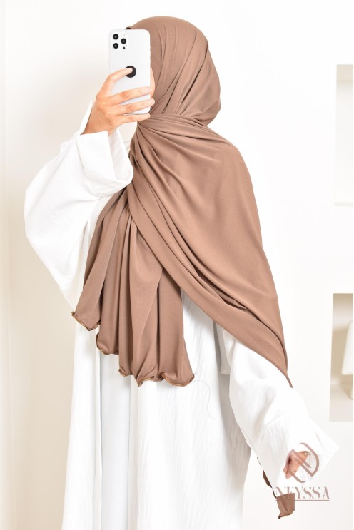 Box hijab femme voilée 3 hijab jersey premium liseré wavy tendance