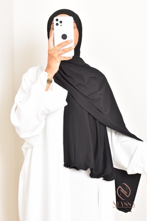 Box hijab femme voilée 3 hijab jersey premium liseré wavy tendance