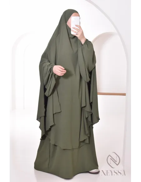 Abaya Khimar extra lang aus Jazz, Neyssa Confection, made in France.