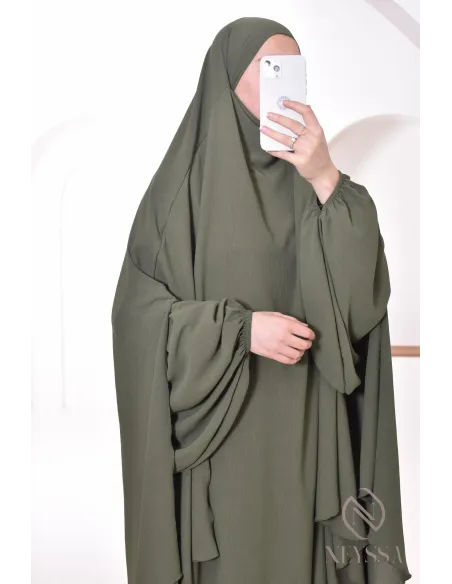 Abaya Khimar extra lang aus Jazz, Neyssa Confection, made in France.