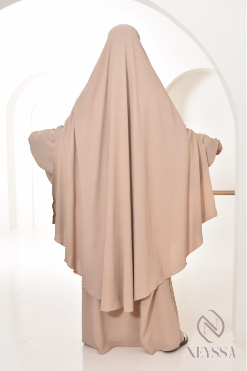 Abaya Khimar extra lang aus Jazz, Neyssa Confection, made in France.