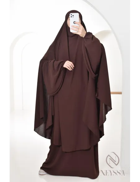 Abaya Khimar extra lang aus Jazz, Neyssa Confection, made in France.
