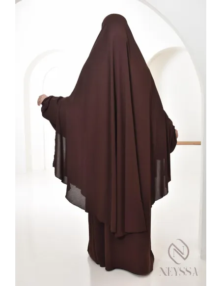 Abaya Khimar extra lang aus Jazz, Neyssa Confection, made in France.