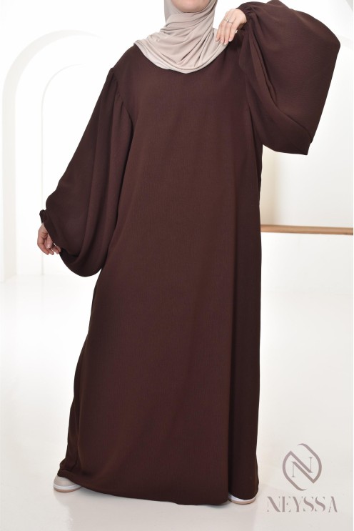 Abaya Khimar extra lang aus Jazz, Neyssa Confection, made in France.