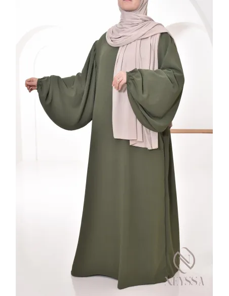 Abaya Khimar extra lang aus Jazz, Neyssa Confection, made in France.