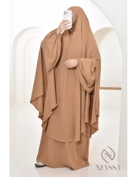 Abaya Khimar extra lang aus Jazz, Neyssa Confection, made in France.