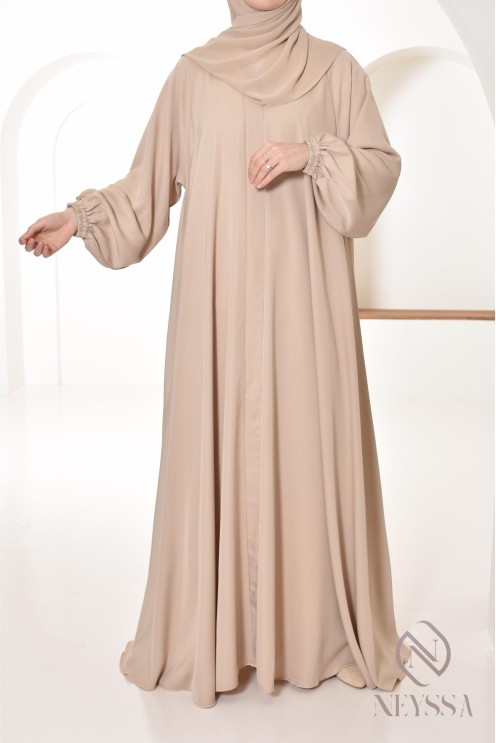 Abaya Dubai Frau lang Umbrella Cut, Outfit-Idee verschleierte Frau