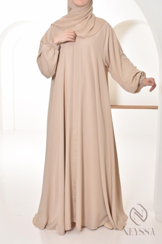 Abaya Dubaï femme longue coupe Umbrella, idée outfit femme voilée 2
