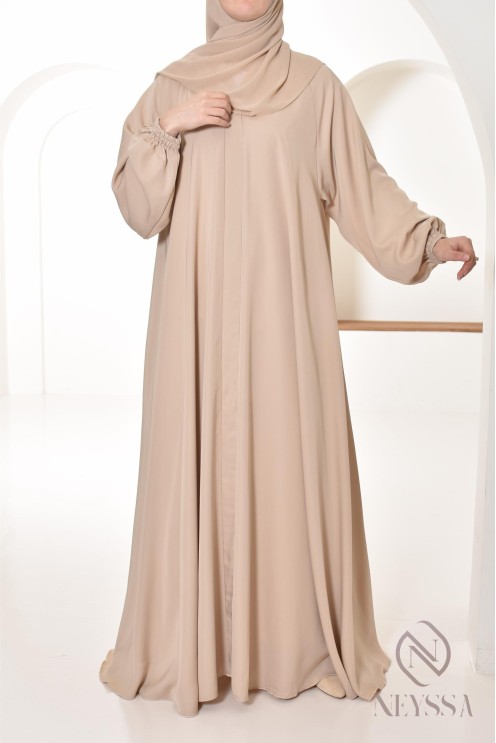 Abaya Dubaï femme longue coupe Umbrella, idée outfit femme voilée