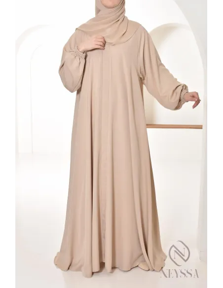 Abaya Dubai Frau lang Umbrella Cut, Outfit-Idee verschleierte Frau