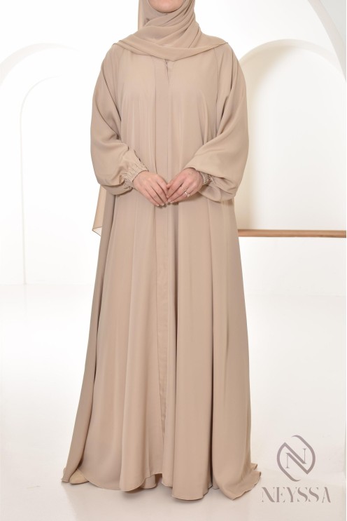 Abaya Dubaï femme longue coupe Umbrella, idée outfit femme voilée