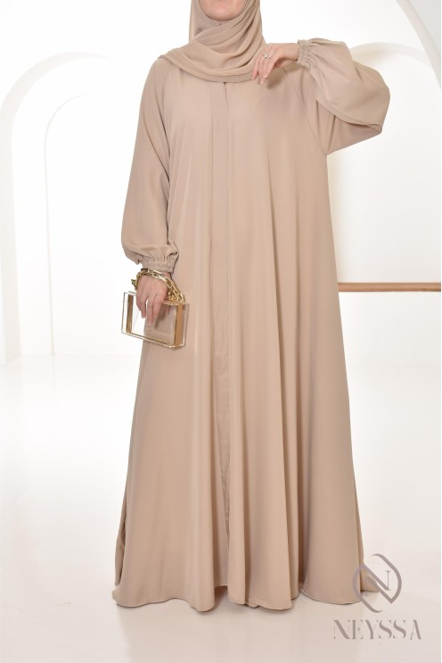 Abaya Dubai Frau lang Umbrella Cut, Outfit-Idee verschleierte Frau