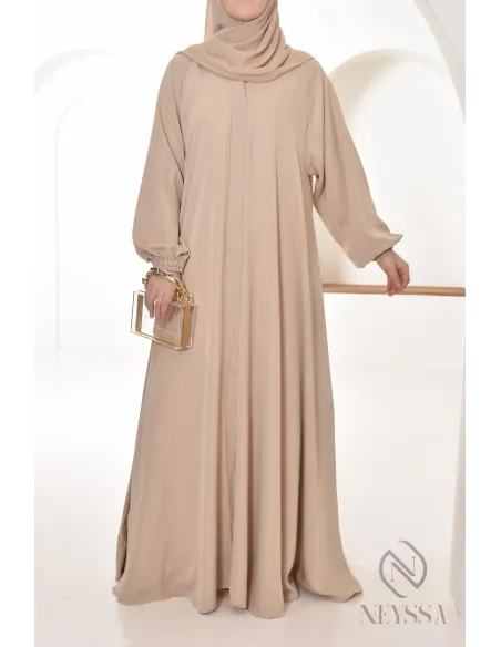 Abaya Dubai Frau lang Umbrella Cut, Outfit-Idee verschleierte Frau