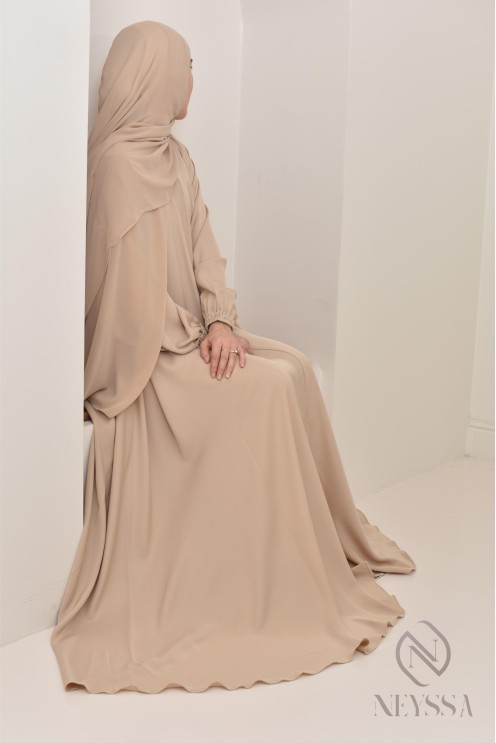 Abaya Dubai Frau lang Umbrella Cut, Outfit-Idee verschleierte Frau