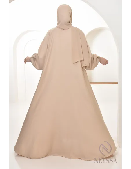 Abaya Dubai Frau lang Umbrella Cut, Outfit-Idee verschleierte Frau