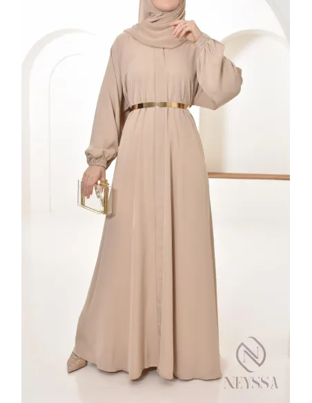 Abaya Dubai Frau lang Umbrella Cut, Outfit-Idee verschleierte Frau