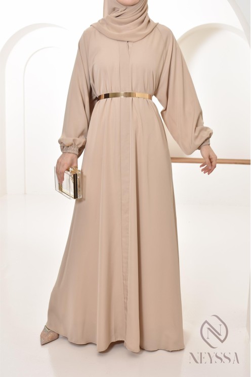 Abaya Dubaï femme longue coupe Umbrella, idée outfit femme voilée