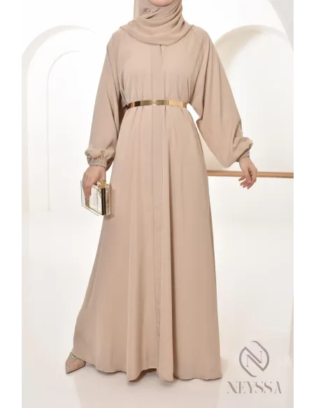 Abaya Dubai Frau lang Umbrella Cut, Outfit-Idee verschleierte Frau