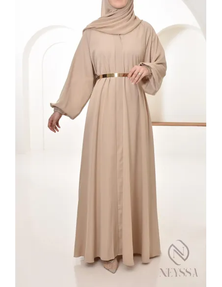 Abaya Dubai Frau lang Umbrella Cut, Outfit-Idee verschleierte Frau