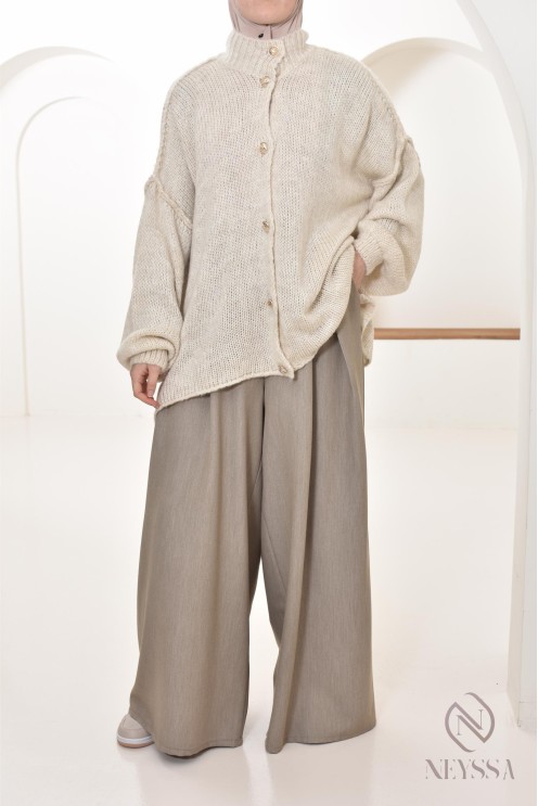 cardigan à boutons en maille, coupe oversize, bien chaud pour l'hiver