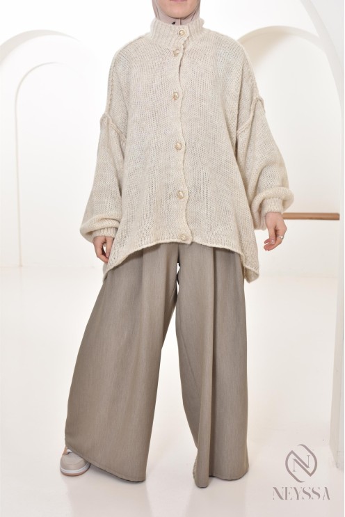 knitted button cardigan, oversized cut, warm for winter