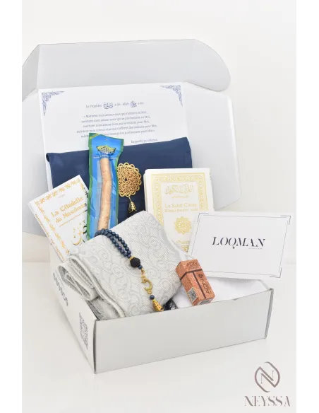 Gift box for men, gift ideas, prayer rugs, coran, ramadan