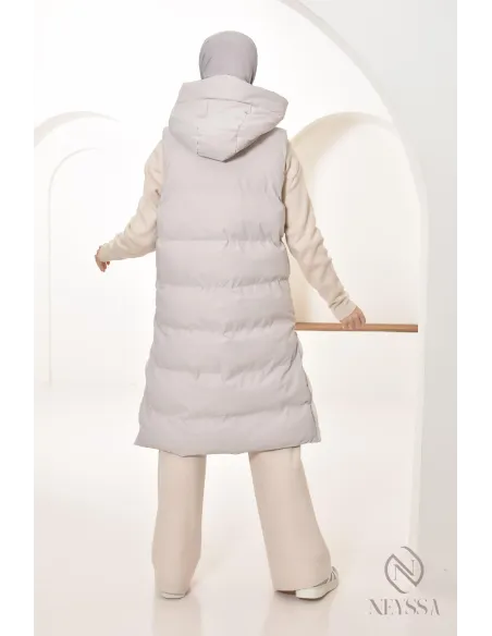 doudoune femme voilée sans manches, jilbeb friendly, outfit hiver 