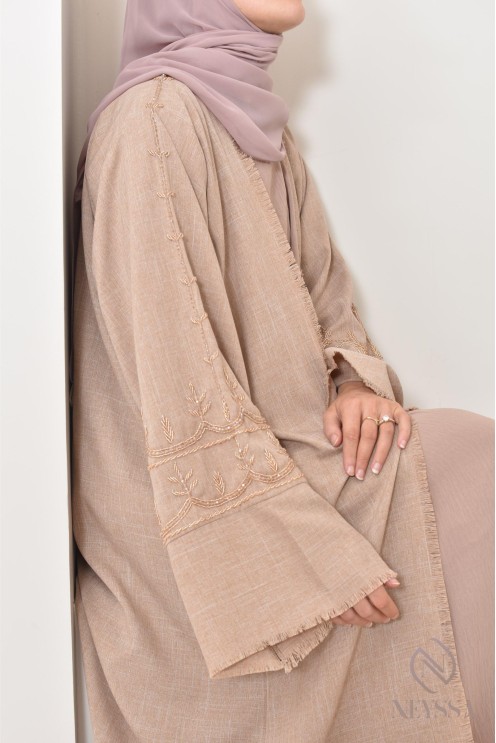 Abaya Kimono Dubai Latte Konfektion in den Emiraten, hohe Qualität