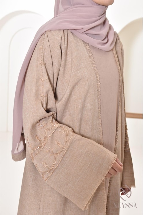 Abaya Kimono Dubai Latte Konfektion in den Emiraten, hohe Qualität