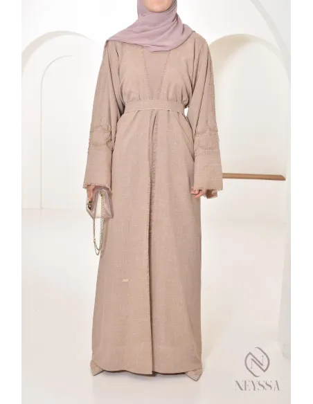 Abaya Kimono Dubai Latte Konfektion in den Emiraten, hohe Qualität