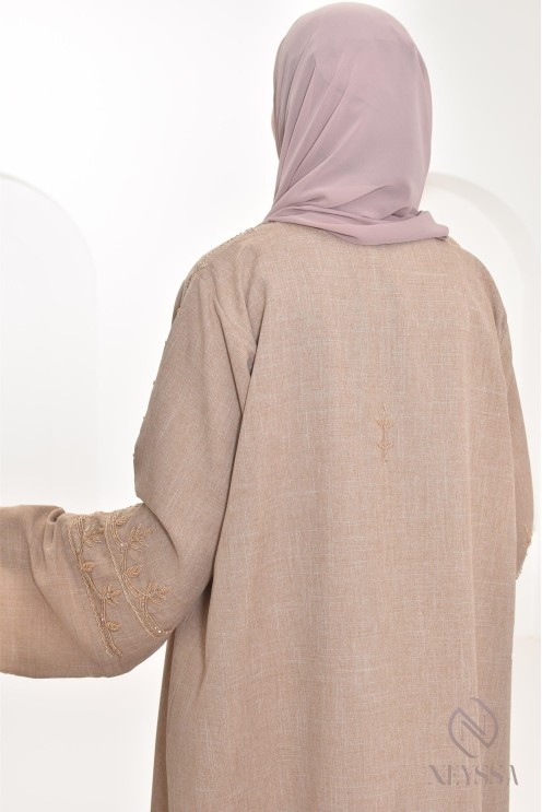 Abaya Kimono Dubai Latte Konfektion in den Emiraten, hohe Qualität