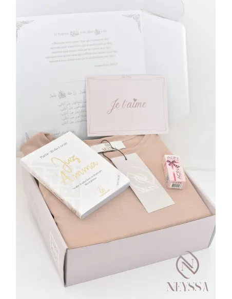 Box femme musulmane cadeau prêt à offrir, abaya longue khimar en jazz