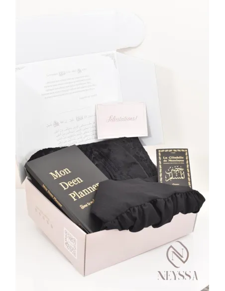 Geschenkset für muslimische Frauen: Gebetsanzug mit Gebetsteppich