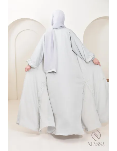 Abaya longue Dubaï pour femme à manches bouffantes, tenue Aid 2025