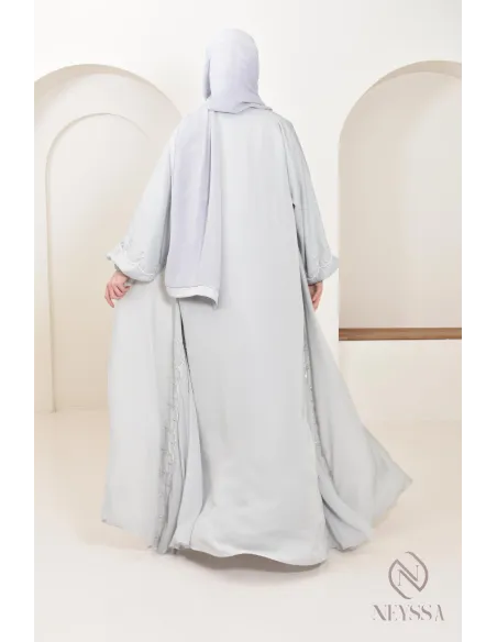 Abaya longue Dubaï pour femme à manches bouffantes, tenue Aid 2025