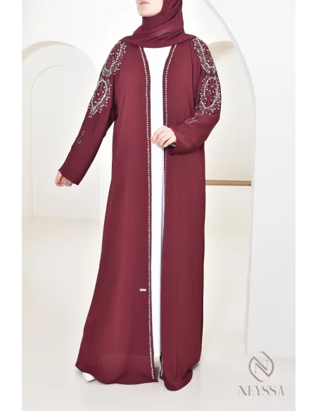 Abaya Dubaï kimono style for women hijabi, Aid 2025 outfit