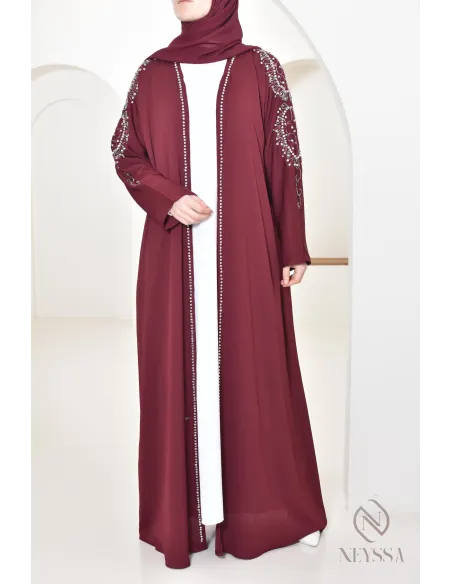 Abaya Dubaï kimono style for women hijabi, Aid 2025 outfit